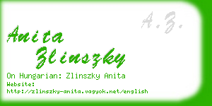 anita zlinszky business card